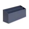 Four-Piece Desk Organization Kit, Magazine Holder/Paper Tray/Pencil Cup/Storage Bin, Chipboard, Navy2