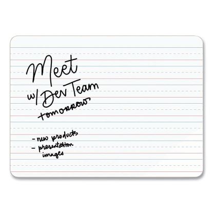 Double-Sided Dry Erase Lap Board, 12 x 9, White Surface, 10/Pack1