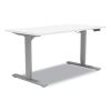 Essentials Electric Sit-Stand Desk, 55.1" x 27.5" x 25.9" to 51.5", White/Aluminum2