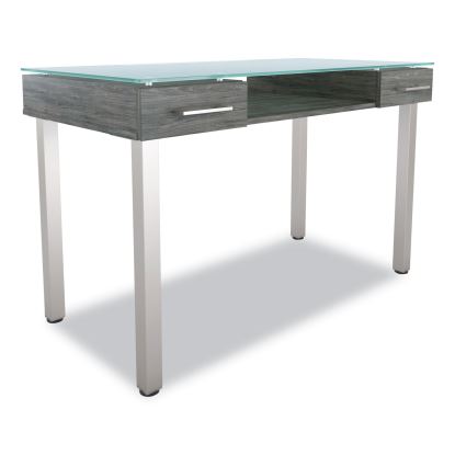 Prestige Glass Writing Desk, 47.1" x 23.5" x 29.5", Gray1