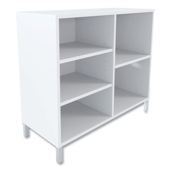 Essentials Laminate Bookcase, Five-Shelf, 36w x 15d x 31.6h, White1