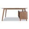 MidMod Storage Desk, Gold Pull, 59.7" x 29.4" x 29.5", Espresso2