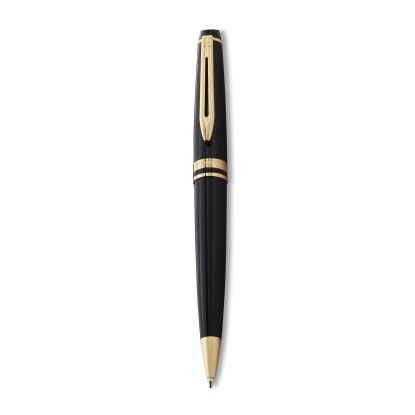 Expert Ballpoint Pen, Retractable, Medium 1 mm, Blue Ink, Black/Gold Barrel1