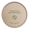 Paper Lids for Bowls, 3.6" Diameter, Kraft, 500/Carton1