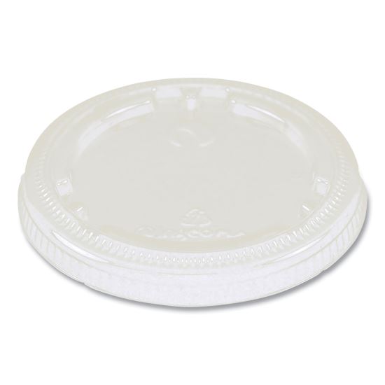 PLA Lids for Fiber Cups, 3.1" Diameter x 0.4"h, Clear, 1,000/Carton1