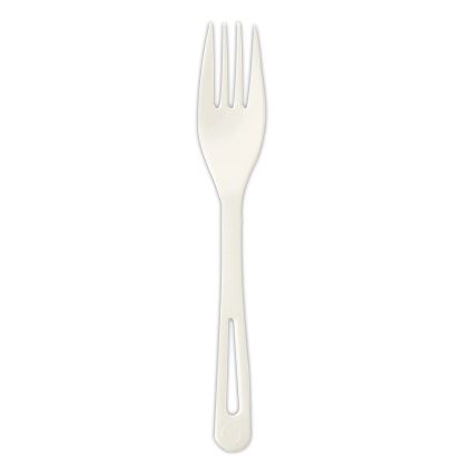 TPLA Compostable Cutlery, Fork, 6.3", White, 1,000/Carton1