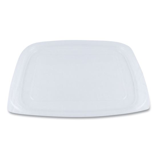 PLA Rectangular Deli Container Lids, 6.5 x 7.5 x 0.3, Clear, 600/Carton1