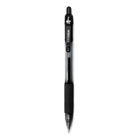 Z-Grip Ballpoint Pen, Retractable, Medium 0.7 mm, Black Ink, Black Tinted Barrel, 12/Pack1