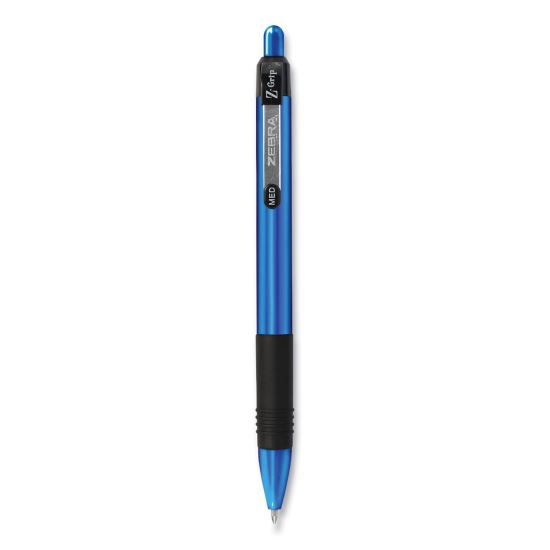 Z-Grip Metal Ballpoint Pen, Retractable, Medium 1 mm, Blue Ink, Blue Barrel, 12/Pack1