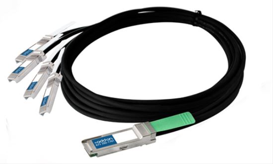 AddOn Networks QSFP+ / 4xSFP+, 1m InfiniBand cable 39.4" (1 m) QSFP+ 4 x SFP+ Black1