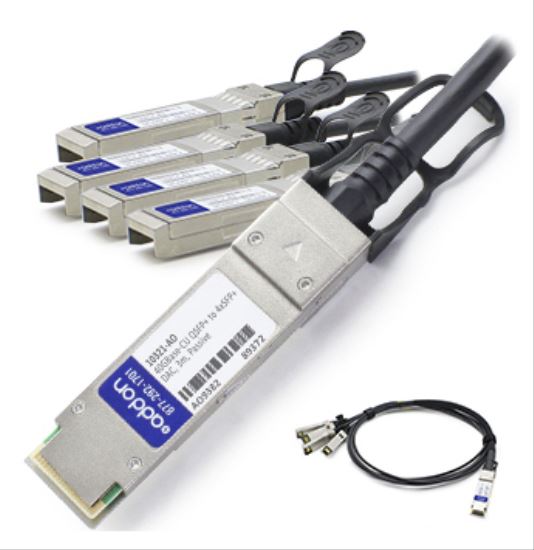 AddOn Networks 3m QSFP+ - 4xSFP+ InfiniBand cable 118.1" (3 m) QSFP+ 4xSFP+ Black1