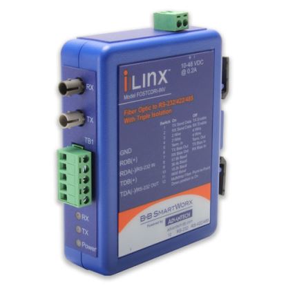 IMC Networks FOSTCDRI-INV serial converter/repeater/isolator RS-232/422/485 Fiber (ST) Blue1
