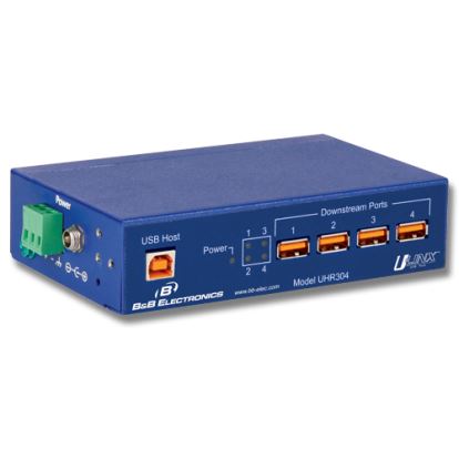 Picture of IMC Networks UHR204 interface hub USB 2.0 Type-B 480 Mbit/s Blue