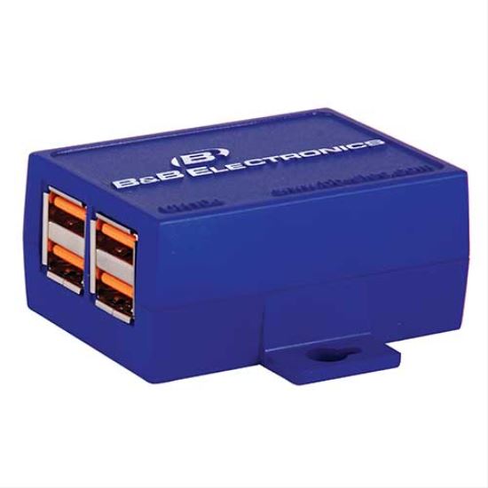 Picture of B&B Electronics UH104 interface hub 480 Mbit/s Blue