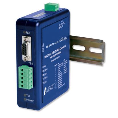 Picture of IMC Networks 485DRCI serial converter/repeater/isolator RS-232 RS-422/485 Blue