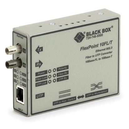 Black Box LMC212A-13MM-R3 network media converter 10 Mbit/s 1310 nm Multi-mode Gray1