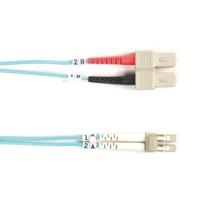 Black Box SC/LC, 50/125, 10m fiber optic cable 393.7" (10 m) Turquoise1