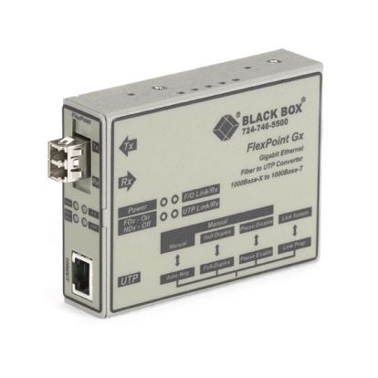 Black Box FlexPoint 1000BASE-T to 1000BASE-SX, LC network media converter 1000 Mbit/s 850 nm Multi-mode1