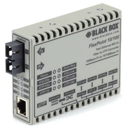 Black Box FLEXPOINT 10/100 BASETX network media converter Internal 100 Mbit/s Multi-mode Gray1