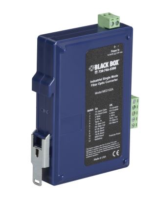 Picture of Black Box MED102A serial converter/repeater/isolator RS-232/422/485 Fiber (SC) Blue