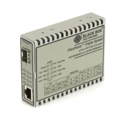 Black Box MC1017A-SMSC network media converter 1000 Mbit/s Gray1
