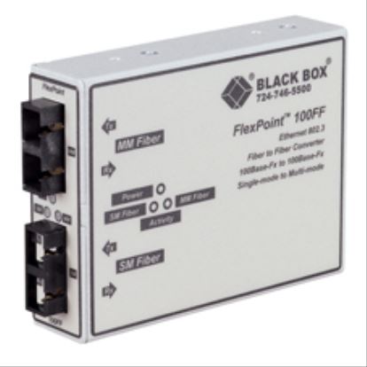 Black Box LMC250A-ST network media converter 100 Mbit/s 1300 nm Multi-mode, Single-mode Black, White1