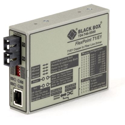 Black Box MT663A-SSC network media converter 2048 Mbit/s Single-mode Gray1