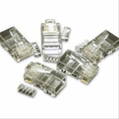 C2G RJ45 Cat5E Modular Plug for Round Solid/Stranded Cable 25pk wire connector RJ-45 Transparent1