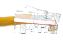 eNet Components Cat6 14ft. networking cable Yellow 165.4" (4.2 m)1