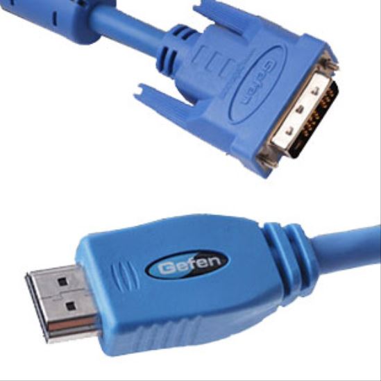 Gefen CAB-DVI2HDMI-LCK-06MM video cable adapter 70.9" (1.8 m) HDMI DVI-I Blue1