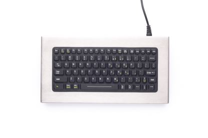 Picture of iKey DBL-81 keyboard USB QWERTY English Black, Stainless steel