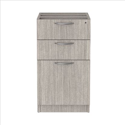 Alera Valencia Series Full Pedestal File, Left/Right, 3-Drawers: Box/Box/File, Legal/Letter, Gray, 15.63" x 20.5" x 28.5"1