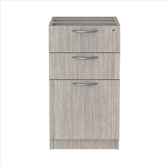 Alera Valencia Series Full Pedestal File, Left/Right, 3-Drawers: Box/Box/File, Legal/Letter, Gray, 15.63" x 20.5" x 28.5"1