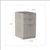 Alera Valencia Series Full Pedestal File, Left/Right, 3-Drawers: Box/Box/File, Legal/Letter, Gray, 15.63" x 20.5" x 28.5"2