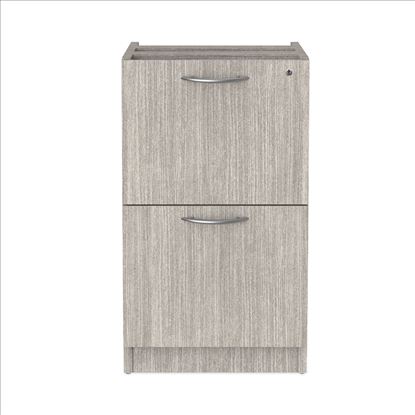 Alera Valencia Series Full Pedestal File, Left or Right, 2 Legal/Letter-Size File Drawers, Gray, 15.63" x 20.5" x 28.5"1