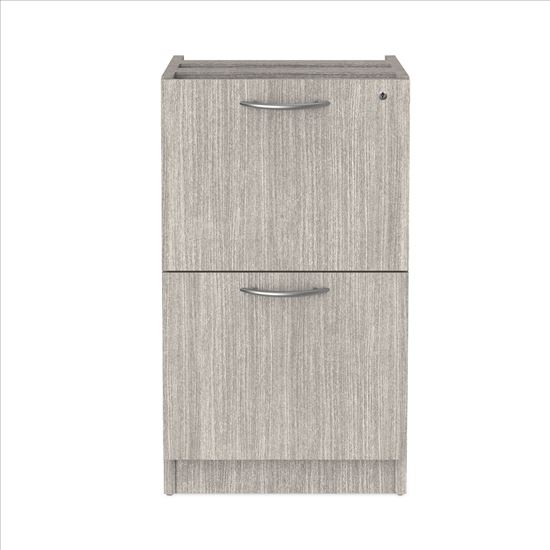 Alera Valencia Series Full Pedestal File, Left or Right, 2 Legal/Letter-Size File Drawers, Gray, 15.63" x 20.5" x 28.5"1