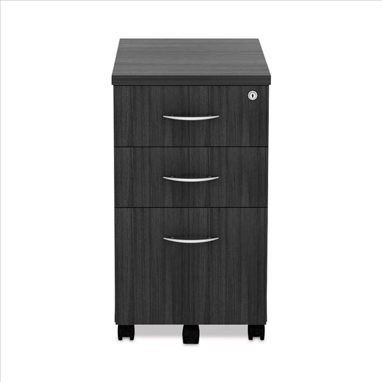 Alera Valencia Series Mobile Pedestal File, Left/Right, 3-Drawer: Box/Box/File, Legal/Letter, Gray, 15.88 x 20.5 x 28.391