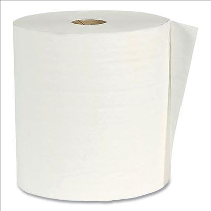 Hardwound Paper Towel Roll, Virgin Paper, 1-Ply, 7.88" x 800 ft, White, 6/Carton1