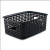 Plastic Weave Bin, Small, 10" x 7.5" x 4", Black2