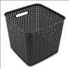 Plastic Weave Bin, Extra Large, 12.6" x 11.1" x 16.6", Black1