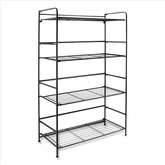 FlipShelf Four-Shelf Unit, 26.5 x 12 x 43, Black1