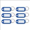 Key Tags Label Window, 0.88 x 0.19 x 2, Dark Blue, 6/Pack1