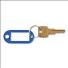 Key Tags Label Window, 0.88 x 0.19 x 2, Dark Blue, 6/Pack2