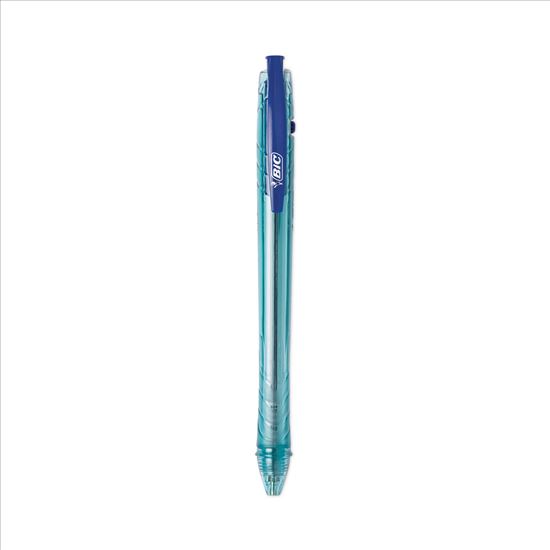 ReVolution Ocean Bound Ballpoint Pen, Retractable, Medium 1 mm, Blue Ink/Translucent Blue Barrel, Dozen1