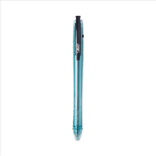 ReVolution Ocean Bound Ballpoint Pen, Retractable, Medium 1 mm, Black Ink/Translucent Blue Barrel, Dozen1