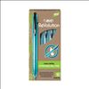 ReVolution Ocean Bound Ballpoint Pen, Retractable, Medium 1 mm, Black Ink/Translucent Blue Barrel, Dozen2