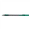 Round Stic Grip Xtra Comfort Ballpoint Pen, Easy-Glide, Stick, Medium 1.2 mm, Green Ink, Gray/Green Barrel, Dozen2