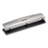 12-Sheet Three-Hole Punch, 9/32" Holes, Silver/Black1