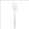 Elegant Dinnerware Heavyweight Cutlery, Polystyrene, Fork, White, 500/Box1