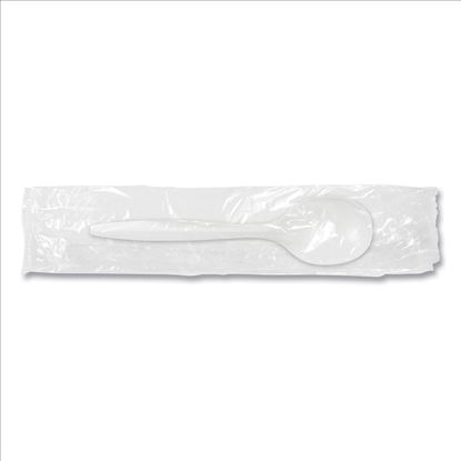 Individually Wrapped Mediumweight Cutlery, Soup Spoon, White, 1,000/Carton1